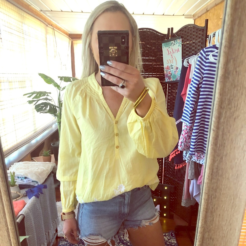 Yellow Lilly Pulitzer top